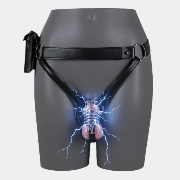Electric Shock - Strap on Chastity Cage Series