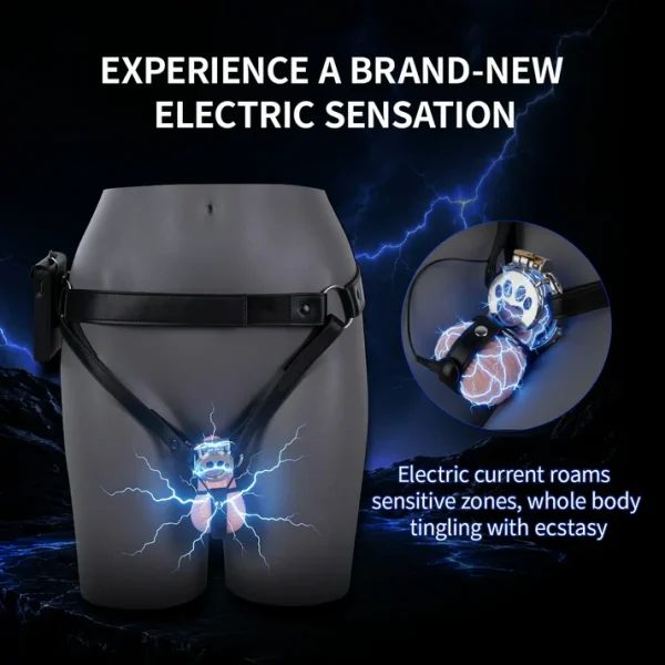 Electric Shock - Strap on Chastity Cage Series
