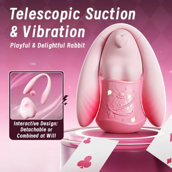 Long Ears Bunny - Pink Sucking & Thrusting Vibrator