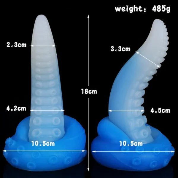 Luminous Octopus - Beginner Dildo 7 Inches