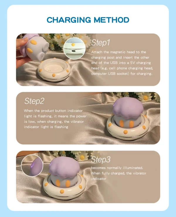 Mini UFO - Discreet Cute Vibrator and Night Light