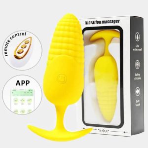 Yellow Corn - Vibrating T Base Butt Plug