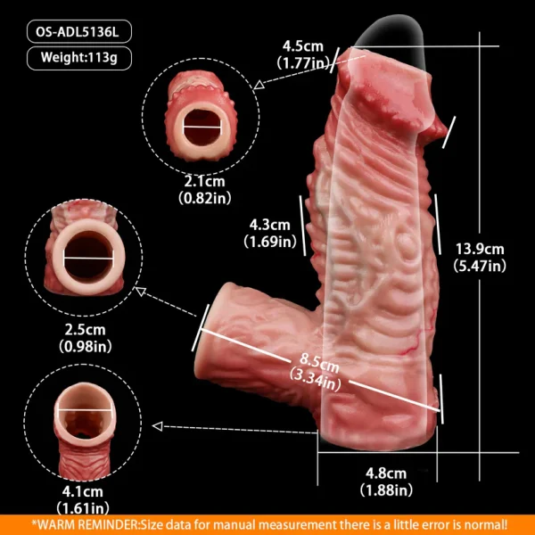 Anesidora Open End Series Penis Sleeve Hyper Realistic Design