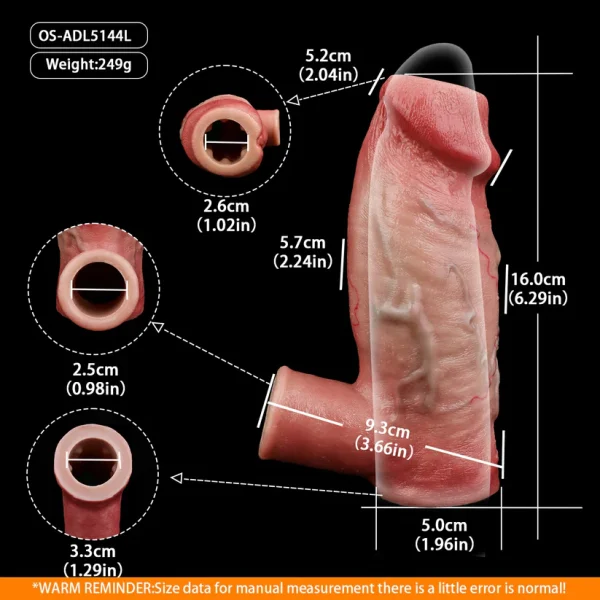 Anesidora Open End Series Penis Sleeve Hyper Realistic Design