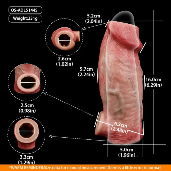 Anesidora Open End Series Penis Sleeve Hyper Realistic Design
