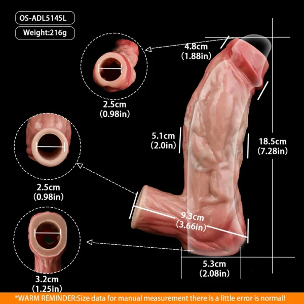 Anesidora Open End Series Penis Sleeve Hyper Realistic Design