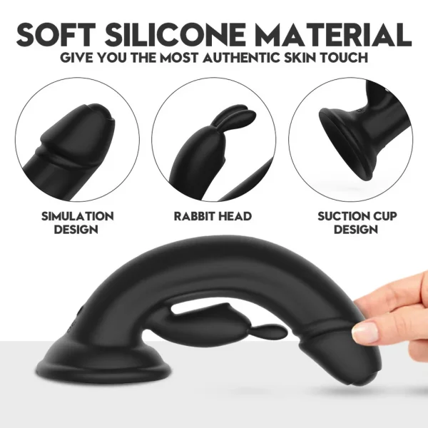 Anesidora Classic Rabbit Dildo with Suction Cup