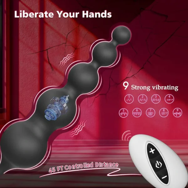 Anesidora Prostate Anal Beads - 9 Vibrating Modes