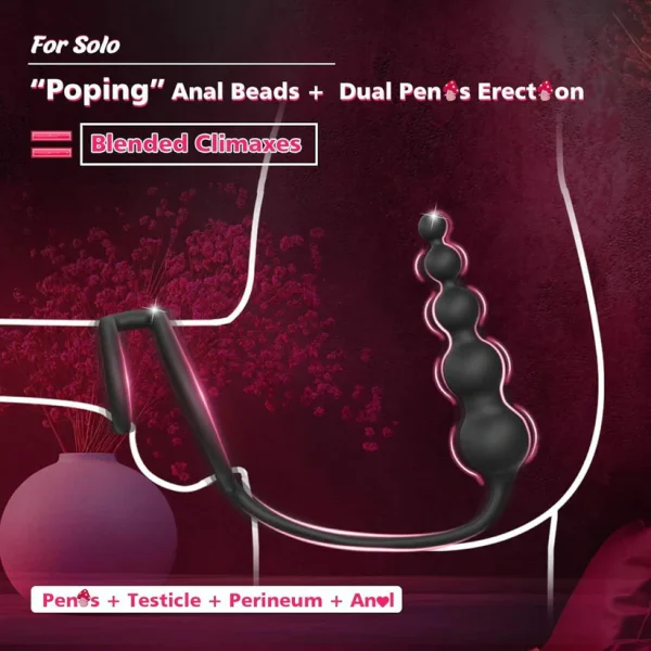 Anesidora Prostate Anal Beads - 9 Vibrating Modes