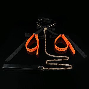 Anesidora Breast Bondage With Rivet Collar