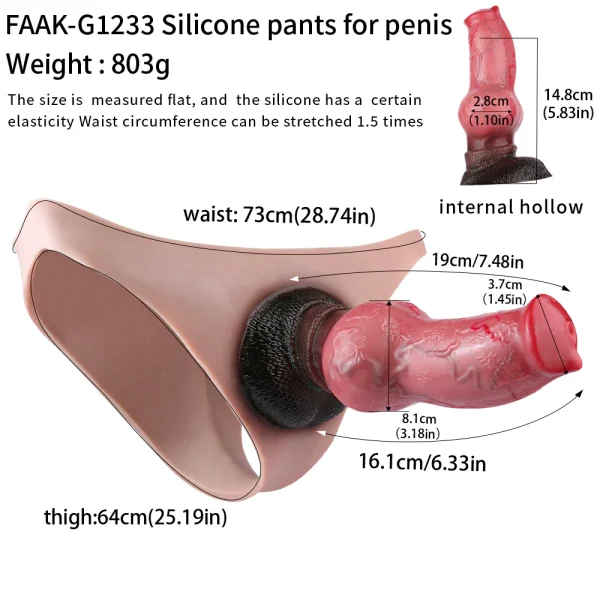 Beast Series Hollow Dildo Pant Premium Silicone
