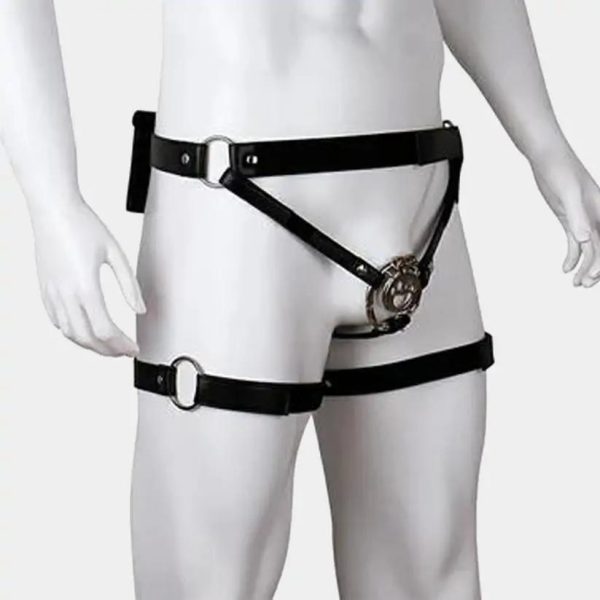Cat Paw - Estim Flat Chastity Cage with Harness