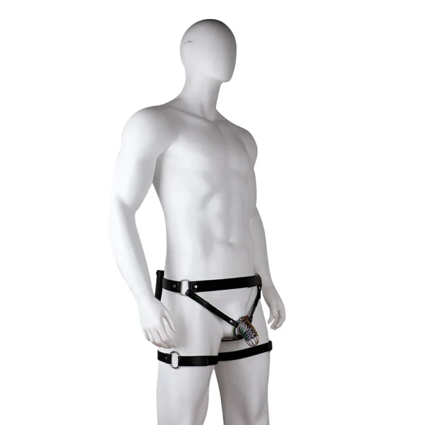 Cat Paw - Estim Flat Chastity Cage with Harness