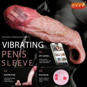 FleshPulse - App Control Realistic Cock Sleeve 6 Sizes