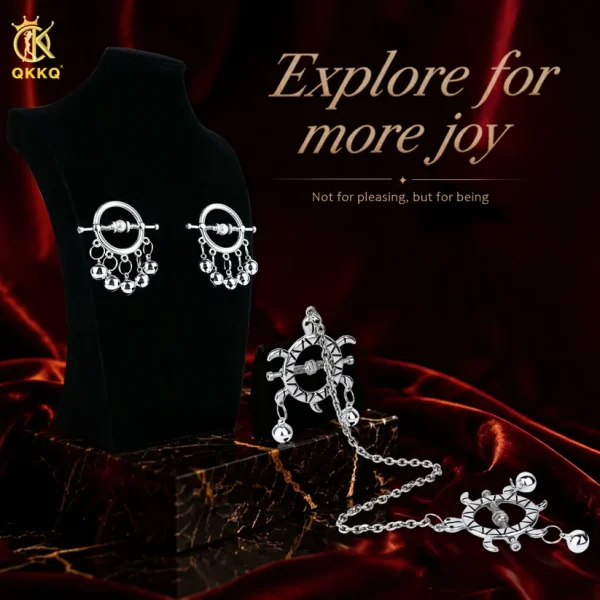 Glimmer Desire™ - Non-Piercing Metal Nipple Clamps Chain
