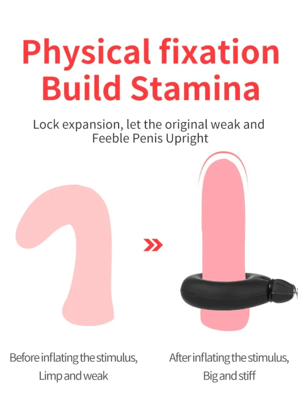Inflatable Cock Ring - Manual Pump Design