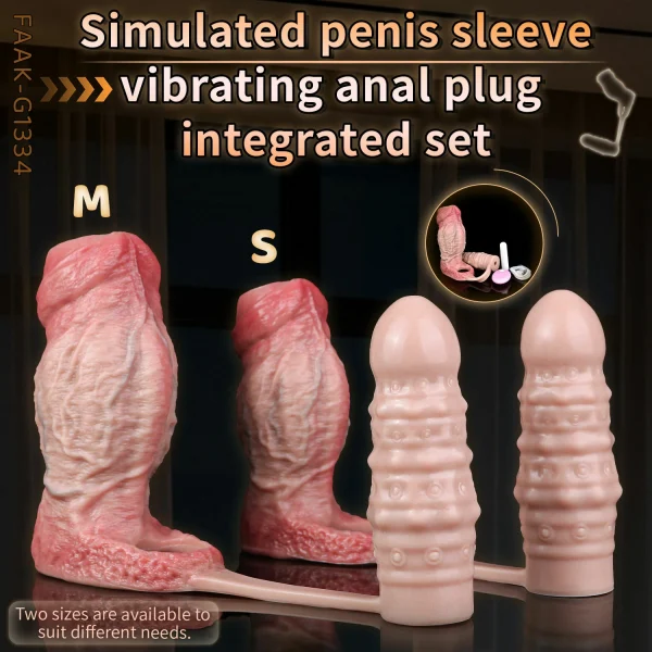 Backdoor Captain Series - Penis Sleeve With Anal Plug for Prostate