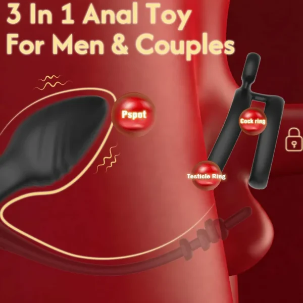 Swivel Ring - Vibrating Anal Plug with Cock Ring