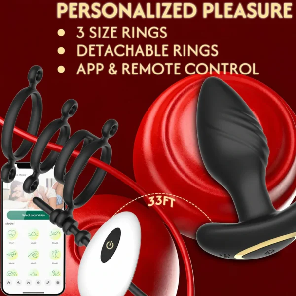 Swivel Ring - Vibrating Anal Plug with Cock Ring