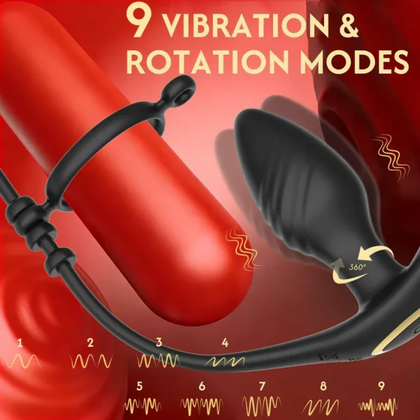 Swivel Ring - Vibrating Anal Plug with Cock Ring
