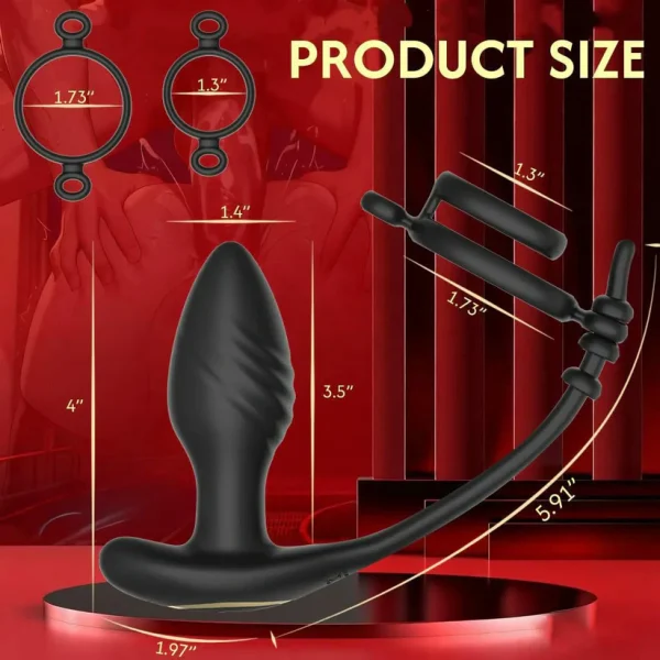 Swivel Ring - Vibrating Anal Plug with Cock Ring