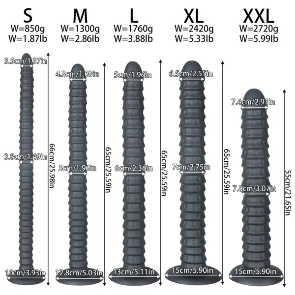 The Spine - Extra Size Long Dildo 5 Sizes