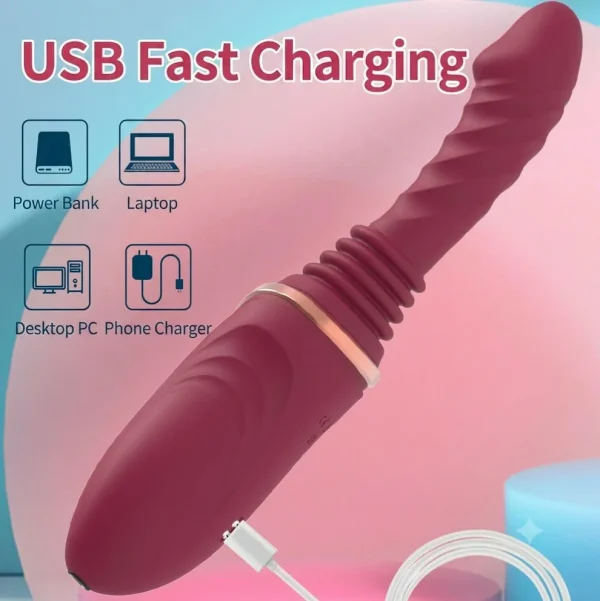 Thermo Pulse - Sturdy Stand Thrusting Dildo