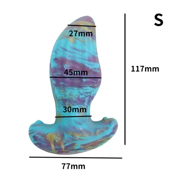 Aether - Blue & Gold Liquid Silicone Butt Plug