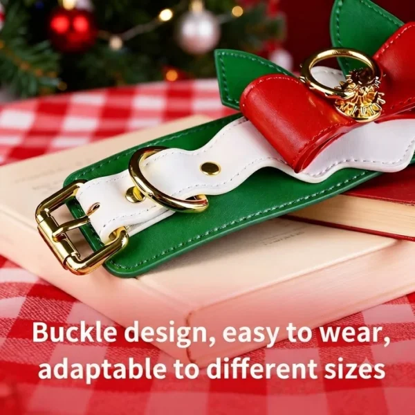 Anesidora Christmas Leather Hand and Leg Cuffs