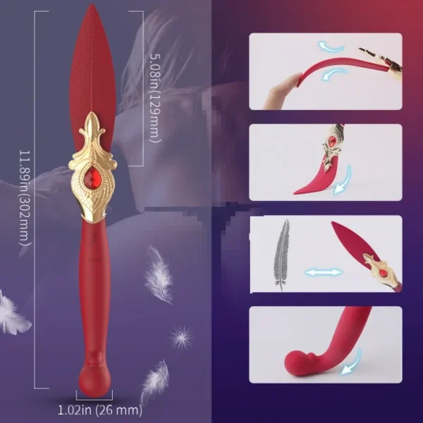 Cleopatra – Feather Theme Vibrator (1)