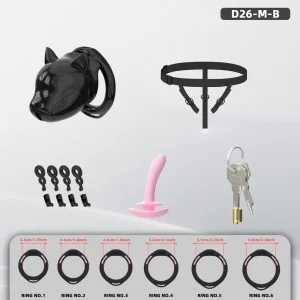 Dark Hound - Male Chastity Device With Strap On