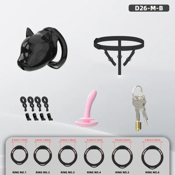 Dark Hound - Male Chastity Device With Strap On