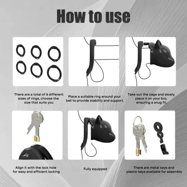 Dark Hound - Male Chastity Device With Strap On
