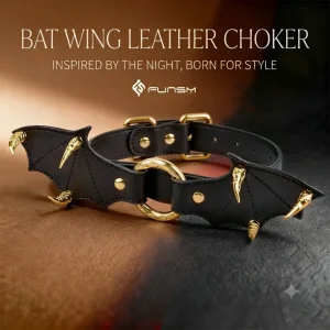 Gothic Bdsm Choker - Vampire Bat Design