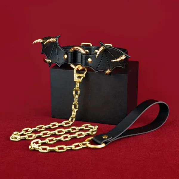 Gothic Bdsm Choker - Vampire Bat Design
