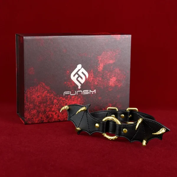 Gothic Bdsm Choker - Vampire Bat Design