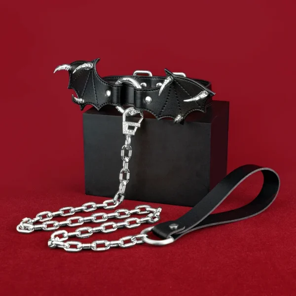 Gothic Bdsm Choker - Vampire Bat Design
