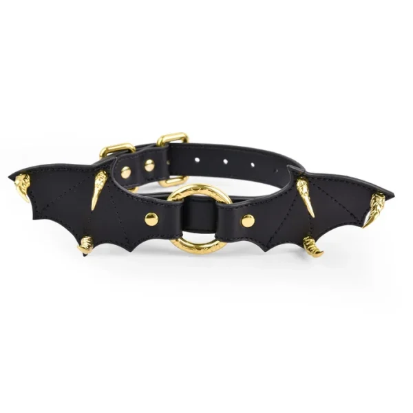 Gothic Bdsm Choker - Vampire Bat Design