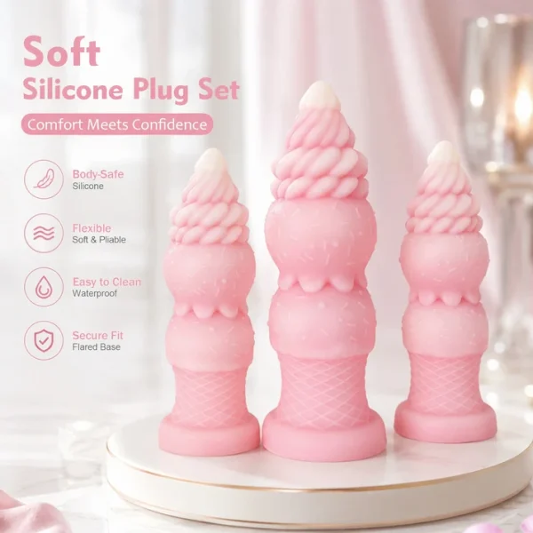 Ice Cream Dildo - Real Texture With Liquid Silicone 3 Sizes