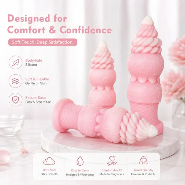 Ice Cream Dildo - Real Texture With Liquid Silicone 3 Sizes