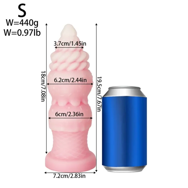 Ice Cream Dildo - Real Texture With Liquid Silicone 3 Sizes