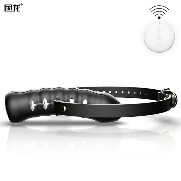Kunlong E-Stim Series - Bondage Choker & Dildo Gag