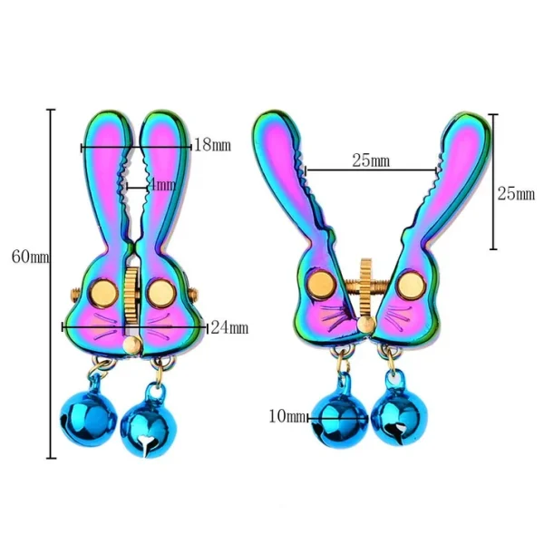 Metal Bunny - Nipple Clamps With Bells
