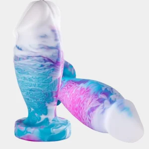 Mix Color Series - Vibrating Girthy Dildo Plug