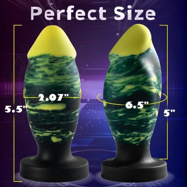 Mix Color Series - Vibrating Girthy Dildo Plug