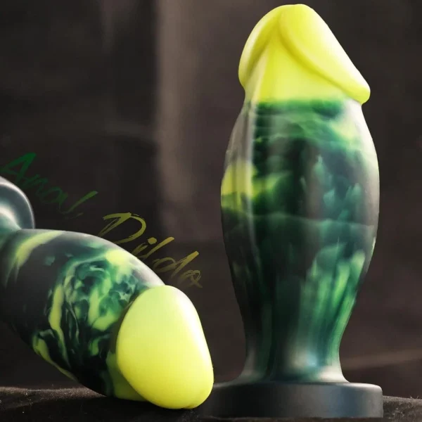 Mix Color Series - Vibrating Girthy Dildo Plug