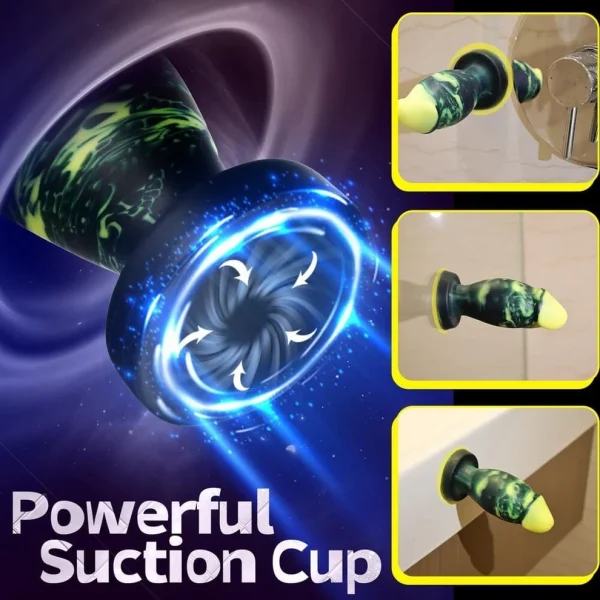 Mix Color Series - Vibrating Girthy Dildo Plug