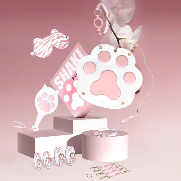 Neko Pet Play - Pinky Bondage Set With Bdsm Mat