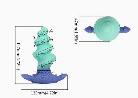 Ocean Spiral - Ribbed Butt Plug 3 Sizes
