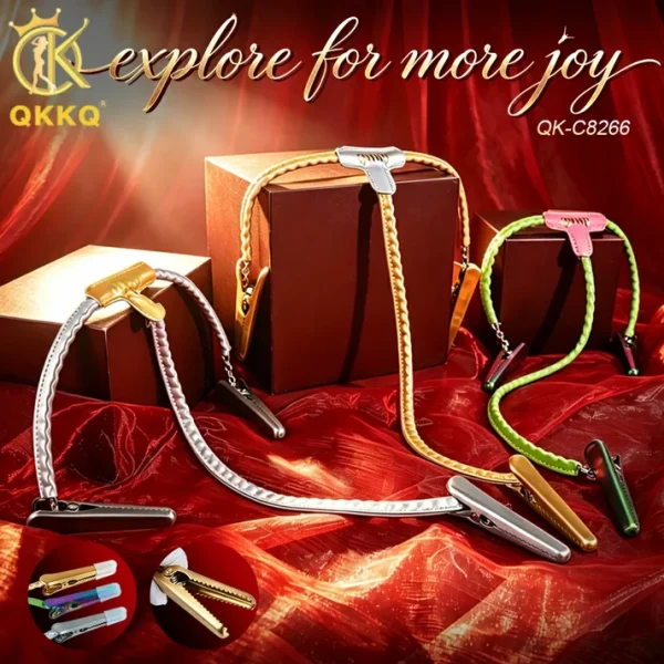 QKKQ - Electric Shock Nipple and Tongue Clips Set